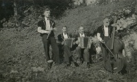 Walter Isler, ?, Lorenz Giovanelli, Johann Grossen Walter Isler, ?, Lorenz Giovanelli, Johann Grossen